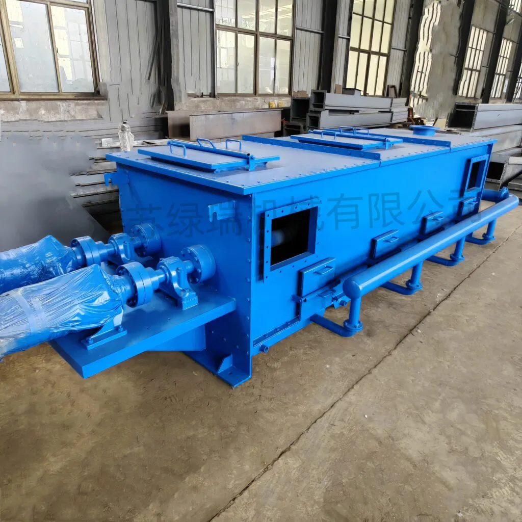 twin shaft mixer for cement and fly ash mixing