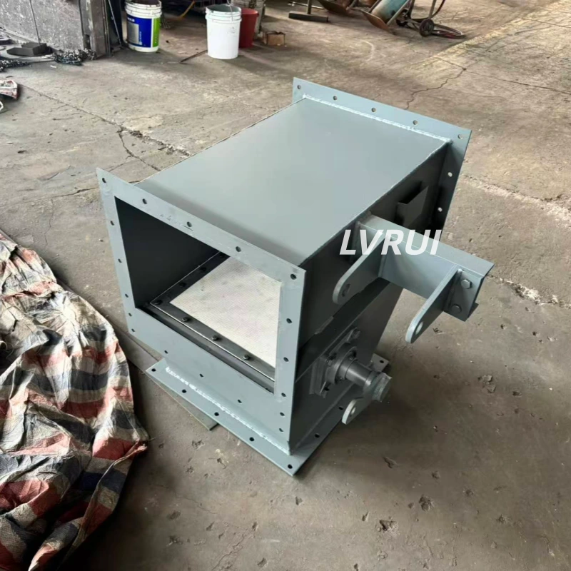 Pneumatic Diverter Gate directing powder to multiple lines in a cement plant
