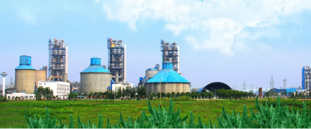 Cement plant material handling flow from raw material conveying to cement bulk loading