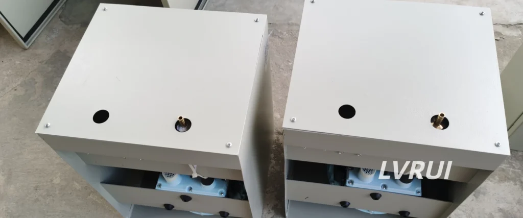 Air Pressure Solids Level Switch Installation Air pressure solids level switch installed on dry ash bulk loader platform