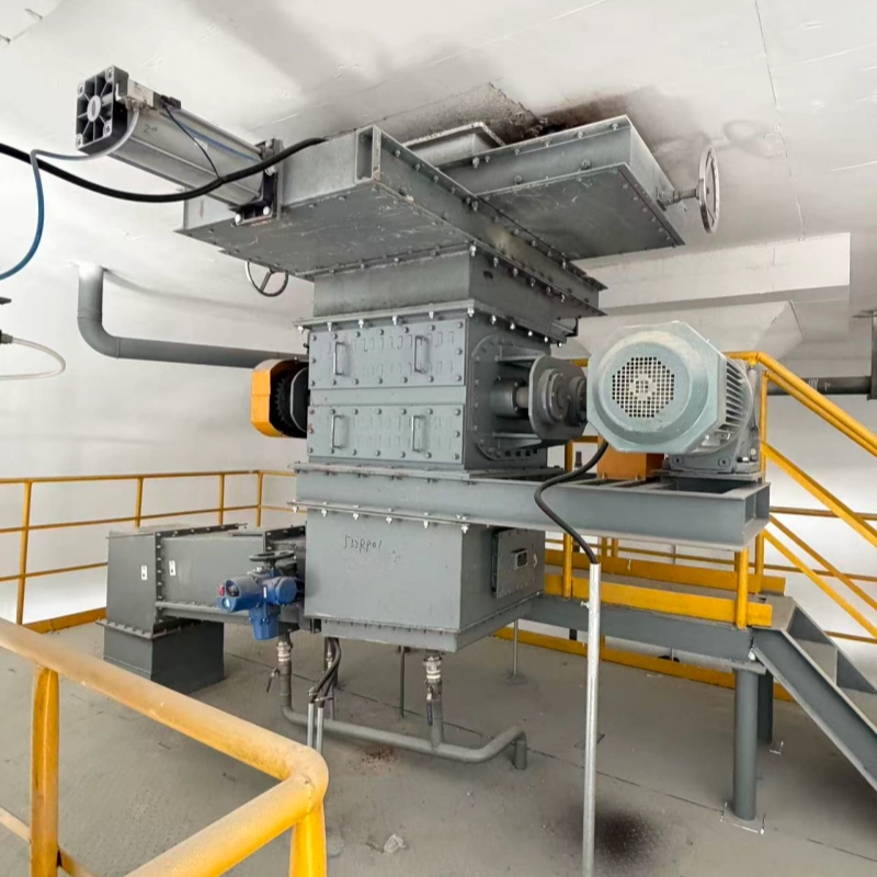 Cement Silo Bottom Crusher Valve System cement silo bottom crusher valve with flow control gate and air slide conveyor