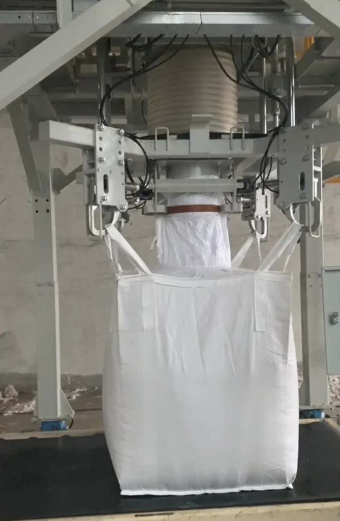 FIBC bag filling machine for cement powder with suspended bulk bag