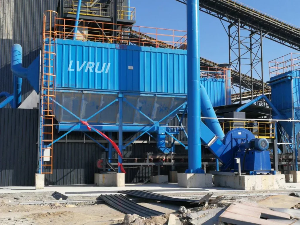 Cement Dust Extraction System With Bag Filter and Fan Cement dust extraction system with bag filter, ductwork and centrifugal fan