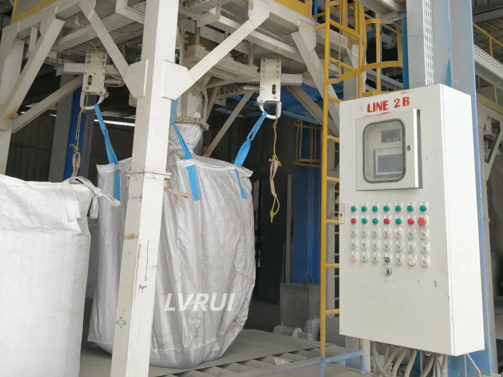 Cement FIBC bag filling system under commissioning at Ruixing Cement Plant in Indonesia