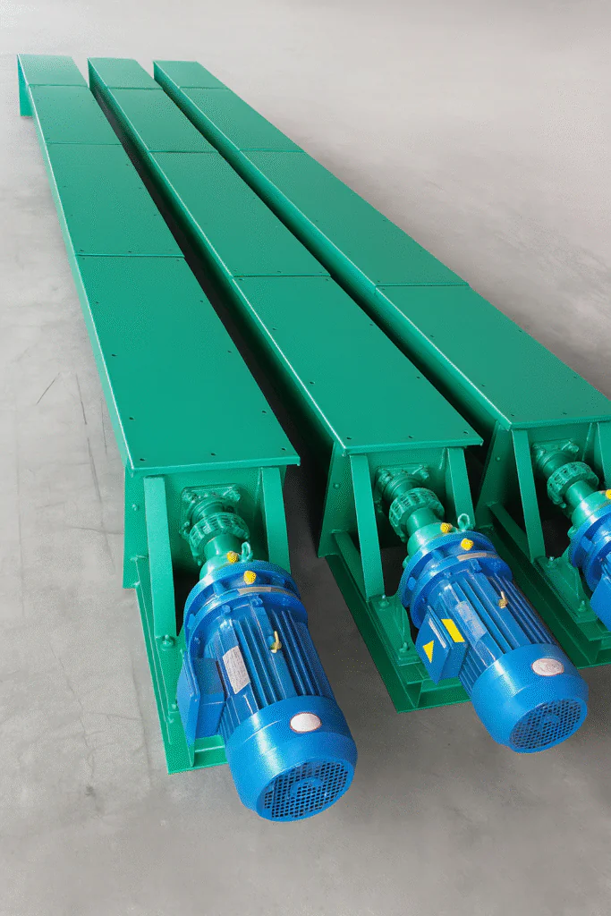 LS type screw conveyor for industrial powder and bulk material transport