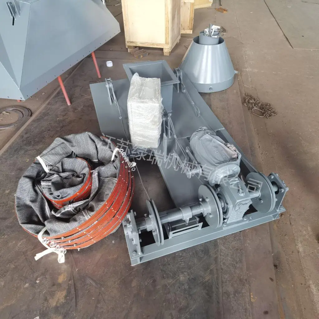 aggregate loading chute for sand and gravel bulk material handling