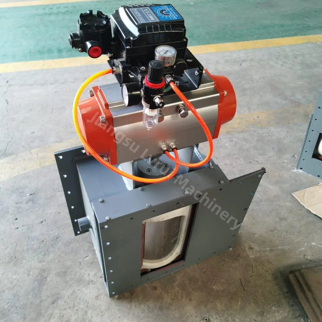 Pneumatic gate valve for powder material handling and flow control