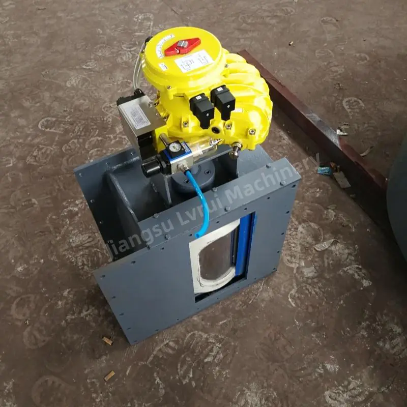 motorized flow control gate valve for cement and powder handling