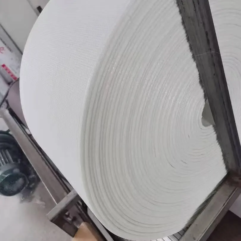 High-permeability air slide fabric designed for stable fluidization and continuous bulk material flow.