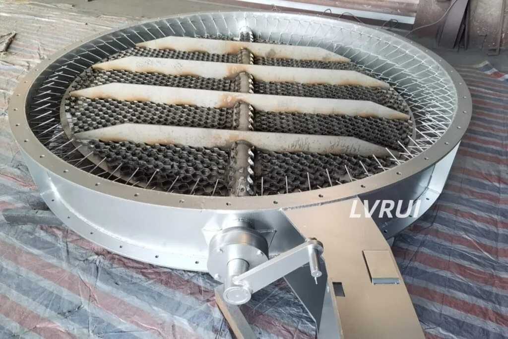 Damper valve used for airflow control in cement plant duct and ventilation systems by LVRUI