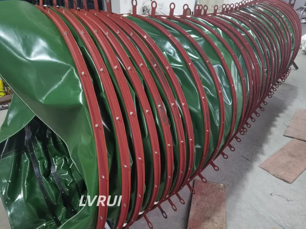 Loading bellows system for cement truck bulk loading