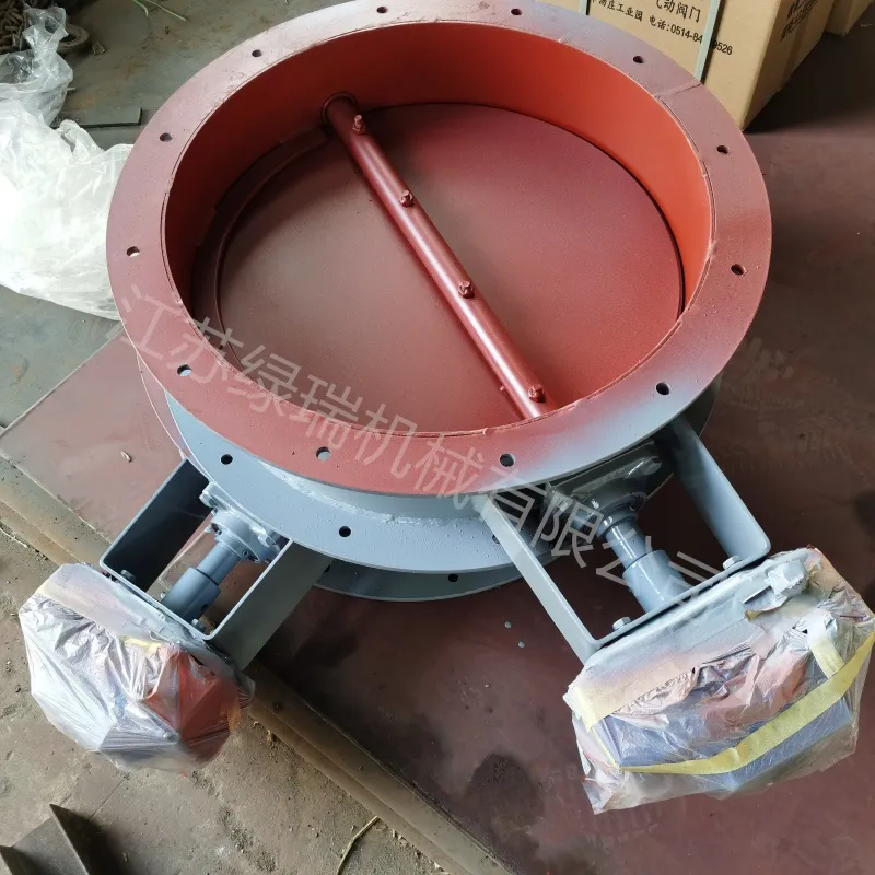 Butterfly Damper for Industrial Duct Ventilation Butterfly damper installed in industrial duct ventilation system