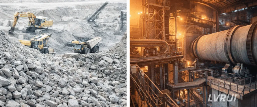 Cement production process in modern cement plant